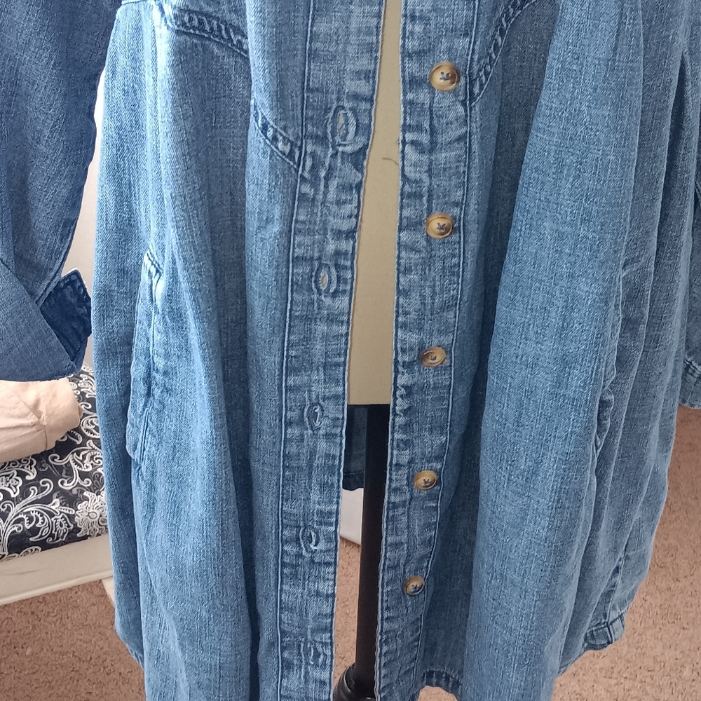 Super soft trendy jean dress or jacket
